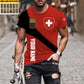Personalisiertes T-Shirt „Schweizer Soldat/Veteran“ mit Namen und Rang, 3D-Rundumdruck – 08042401QA