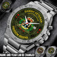 Personalized Denmark Soldier/ Veteran With Name And Year Gentleman Stainless Steel Watch - 17556480