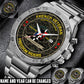 Personalized France Soldier/ Veteran With Name And Year Gentleman Stainless Steel Watch - 17556480