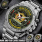 Personalized Ireland Soldier/ Veteran With Name And Year Gentleman Stainless Steel Watch - 17556480