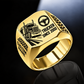 Trucker Split Emblem ring in Gold, showing CUSTOM NAME and SINCE 2000