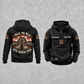Trucker Walk the Walk Badge Vintage Hoodie in Black, separate front and back views with CUSTOM NAME and SINCE 2000 chest samples, plain lower pouch and arched boots, truck and road artwork.