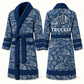Personalized Trucker Bathrobe blue front and back