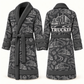 Personalized Trucker Bathrobe slate front and back