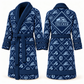 Personalized Trucker Bathrobe - Diamond Emblems blue front and back view