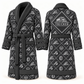 Personalized Trucker Bathrobe - Diamond Emblems slate front and back view