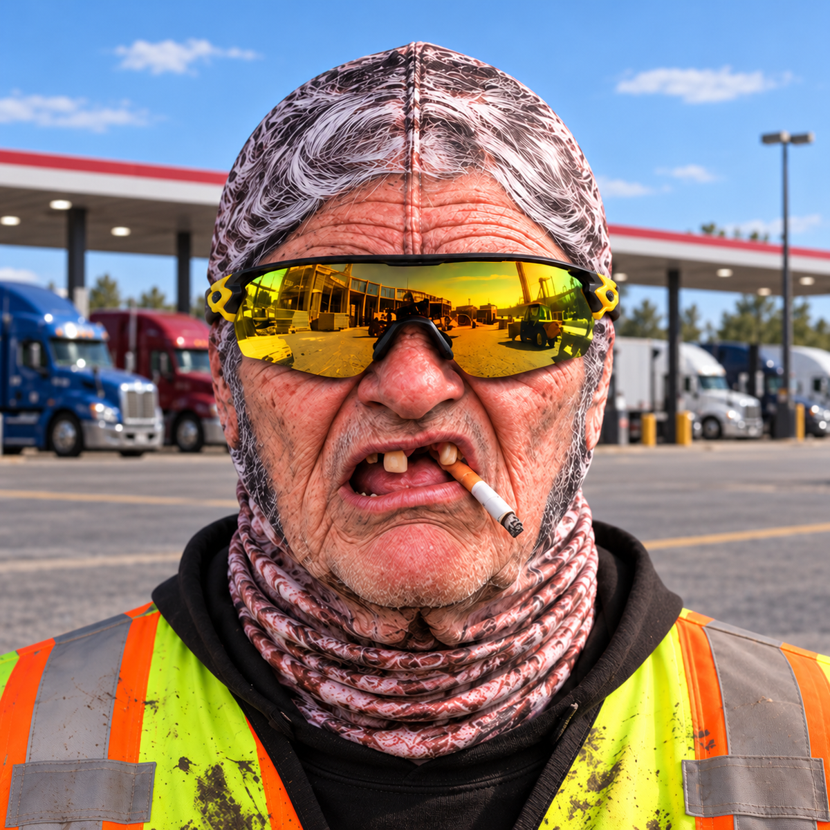 Trucker funny face balaclava - Style 3
