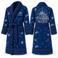 Personalized Trucker Bathrobe - Night Shift blue front and back view