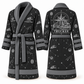 Personalized Trucker Bathrobe - Night Shift slate front and back view