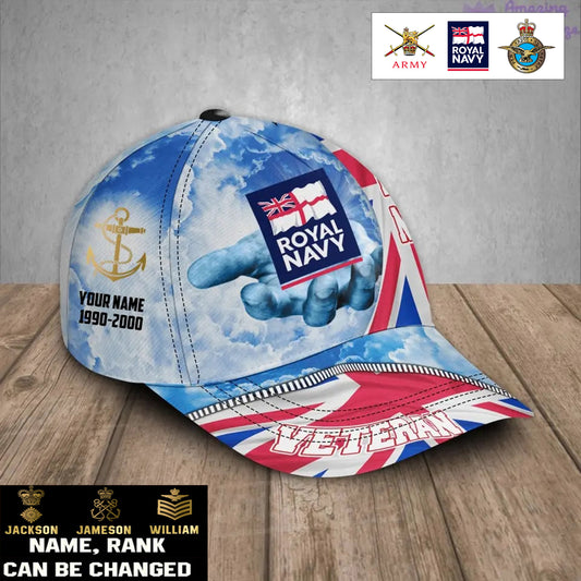Casquette de baseball personnalisée avec grade, année et nom pour soldat/vétéran du Royaume-Uni - 1721260802