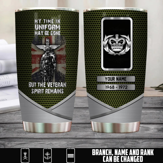 Personalized UK Veteran/ Soldier With Rank, Name And Year Camo Tumbler - 1757289602