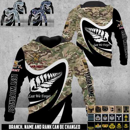Personalized UK Soldier/Veteran Camo with Name & Rank Hoodie All Over Printed - 17673984