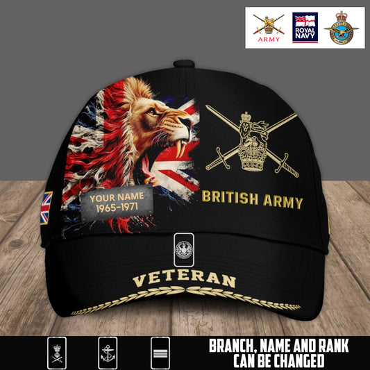 Personalized Name, Year & Rank UK Soldier/Veterans Baseball Cap - 1760054404
