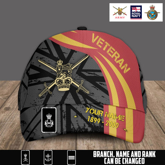 Personalized Name, Year & Rank UK Soldier/Veterans Baseball Cap - 1760054402