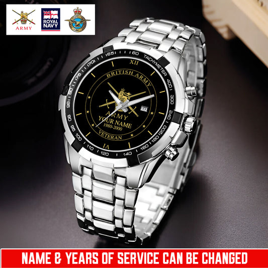Personalized Name And Year UK Soldier/Veterans Men Quartz Wristwatch - 17682624