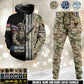 Personalized UK Soldier/Veteran Camo with Rank And Name Combo Zip Hoodie + Jogger - 17616960