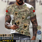 Personalized UK Soldier/Veteran Camo with Name and Rank T-Shirt All Over Printed - 17665344