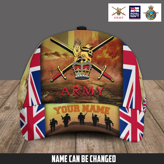 Personalized Name UK Soldier/Veterans Baseball Cap - 1759881605