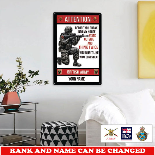 Personalized UK Soldier/ Veteran Cut Metal Sign - 17759520