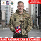 Personalized UK Soldier/Veteran Camo with Name and Rank Hoodie Sweater All Over Printed - 1762905607