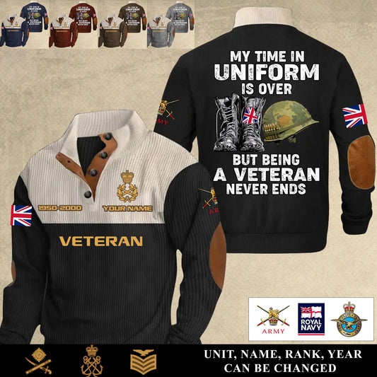 Personalized UK Soldier/ Veteran With Name, Year And Rank Sports Sweatshirt - 17553024