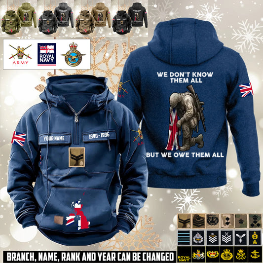 Personalized UK Soldier/Veteran Vintage Hoodie All Over Printed - 1760313601