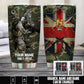 Personalized UK Veteran/ Soldier With Rank And Name Camo Tumbler - 17572896