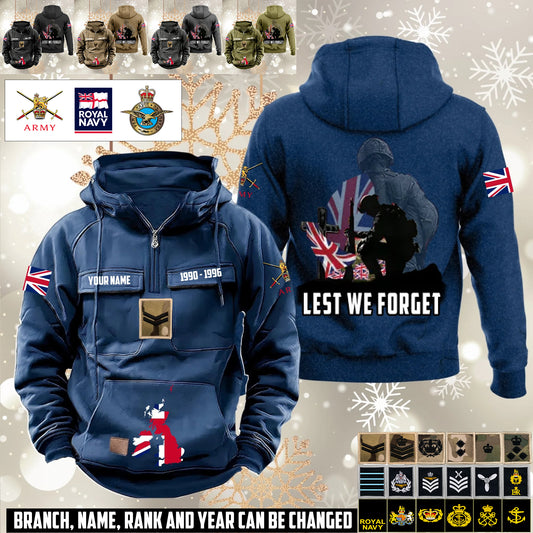 Personalized UK Soldier/Veteran Vintage Hoodie All Over Printed - 1760486402
