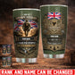 Personalized UK Veteran/ Soldier With Rank And Name Camo Tumbler - 17731872
