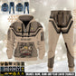 British 3D Half Zip Hoodie + Jogger Combo – Personalized with Name & Rank - 17504640