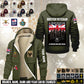 Personalized UK Soldier/ Veteran With Name, Year And Rank Hoodie Zip Velvet Coat - 17636832