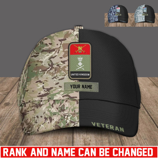 Personalized Rank And Name UK Soldier/Veterans Baseball Cap - 17734464