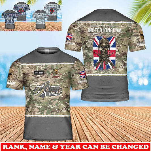 Personalized UK Soldier/Veteran Camo with Rank, Name & Year T-Shirt All Over Printed - 17738784