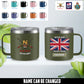 Personalized UK Soldier/ Veteran With Name  Stainless Steel Coffee Mug Printed - 1761177602