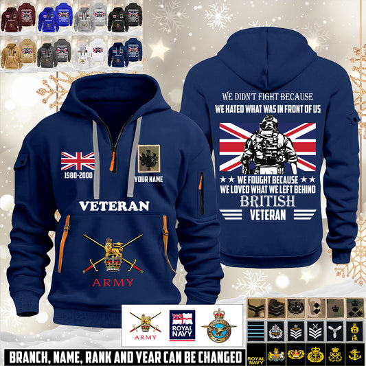 Personalized UK Soldier/ Veteran With Name, Year And Rank Zip Hoodie Multicolor - 17643744