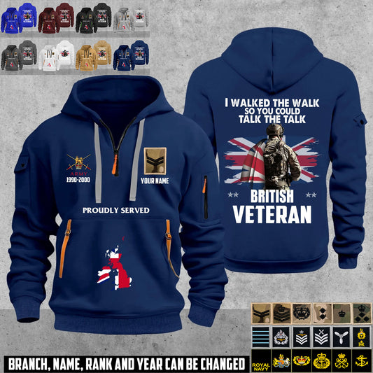 Personalized UK Soldier/ Veteran With Name, Year And Rank Zip Hoodie Multicolor - 17666208