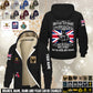Personalized UK Soldier/ Veteran With Name, Year And Rank Hoodie Zip Velvet Coat - 1765929600