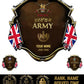 Personalized Rank Name And Year UK Soldier/Veterans Camo Cut Metal Sign - Gold Rank - 0102240002