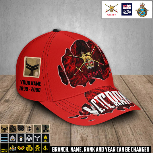 Personalized Rank, Year And Name UK Soldier/Veterans Baseball Cap - 17375904