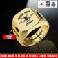 Personalized UK Soldier/Veteran with Name, Year and Rank Engraved Men’s Ring - 1763424001