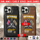 Personalized UK Soldier/Veteran Camo with Name, Rank and Year Leather Flip Phone Case - 17648928