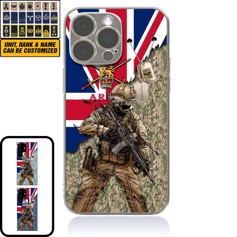 Personalized UK Soldier/Veterans With Rank And Name Phone Case Printed - 17089056