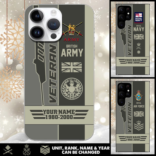 British Military Phone Case – Personalized Name, Rank & Year - 17579808