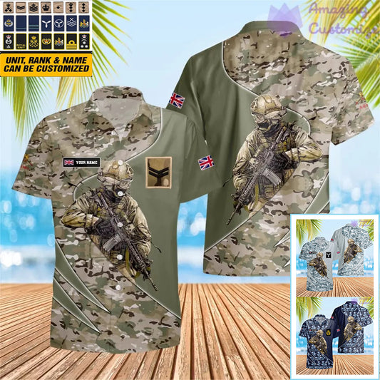 Personalized UK with Name and Rank Soldier/Veteran Hawaii All Over Printed - 15052401QA