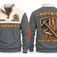 Carpenter Built by Hand Sports Sweatshirt in Grey, front and back
