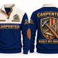 Carpenter Built by Hand Sports Sweatshirt in Navy, front and back