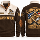 Carpenter Frame the Future Sports Sweatshirt in Brown, front and back