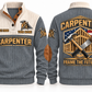 Carpenter Frame the Future Sports Sweatshirt in Grey, front and back