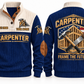 Carpenter Frame the Future Sports Sweatshirt in Navy, front and back