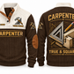Carpenter True & Square Sports Sweatshirt in Brown, front and back